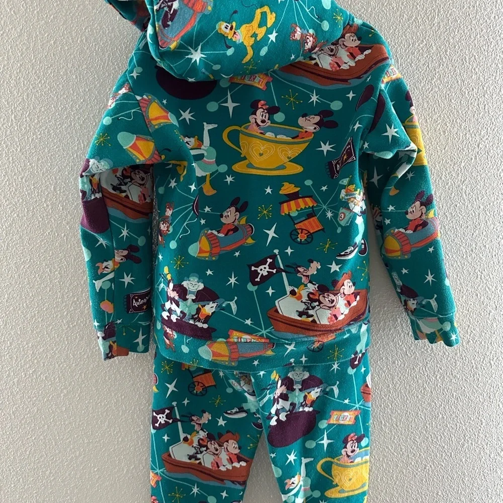 Disney Kids Teal Mickey & Friends Hooded Set